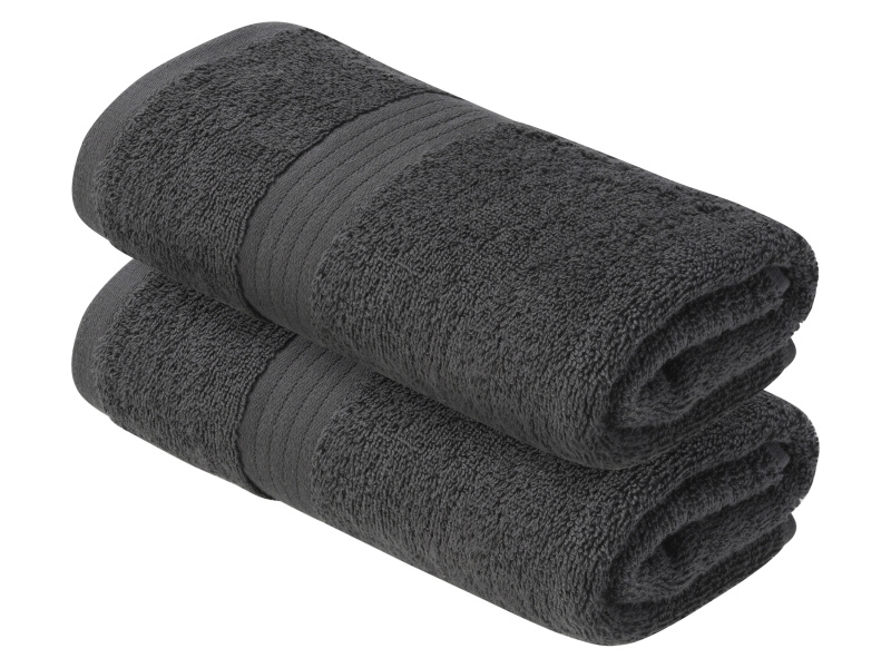 Livarno® Froté ručník, 50 x 100 cm, 2 kusy (šedá)
