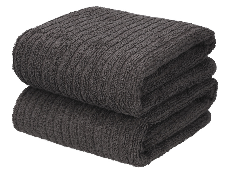 Livarno® Froté ručník, 50 x 100 cm, 2 kusy (tmavě šedá)