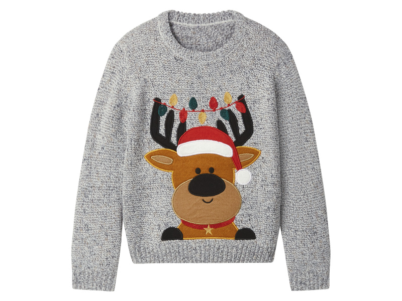 lupilu® Chlapecký vánoční svetr (šedá, 98/104)