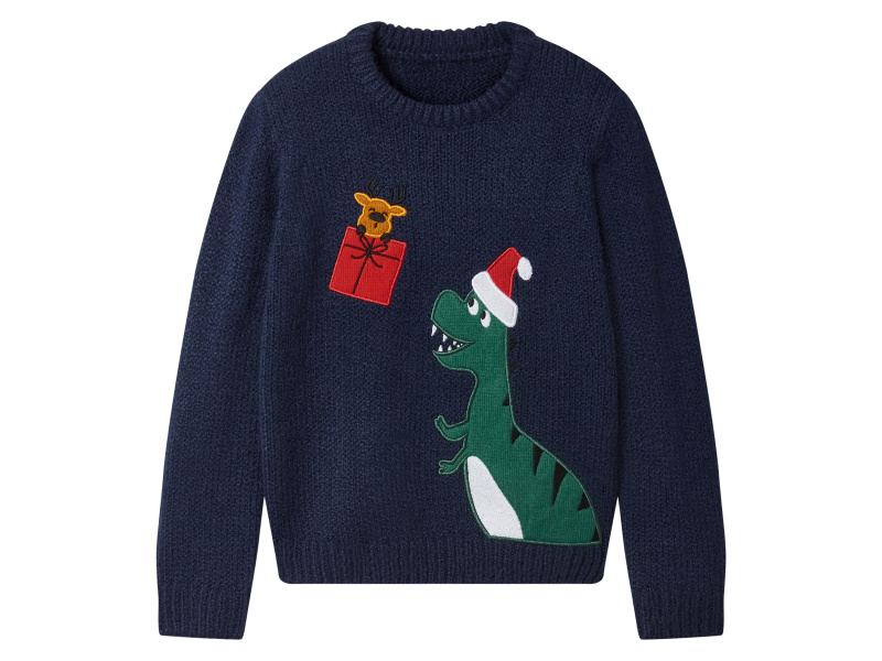 lupilu® Chlapecký vánoční svetr (navy modrá, 110/116)