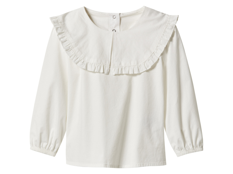 lupilu® Dívčí triko s dlouhými rukávy (bílá, 122/128)