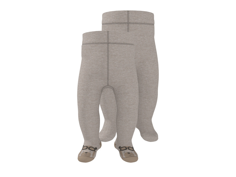 lupilu® Chlapecké termo punčochové kalhoty s BIO bavlnou, 2 kusy (béžová, 74/80)