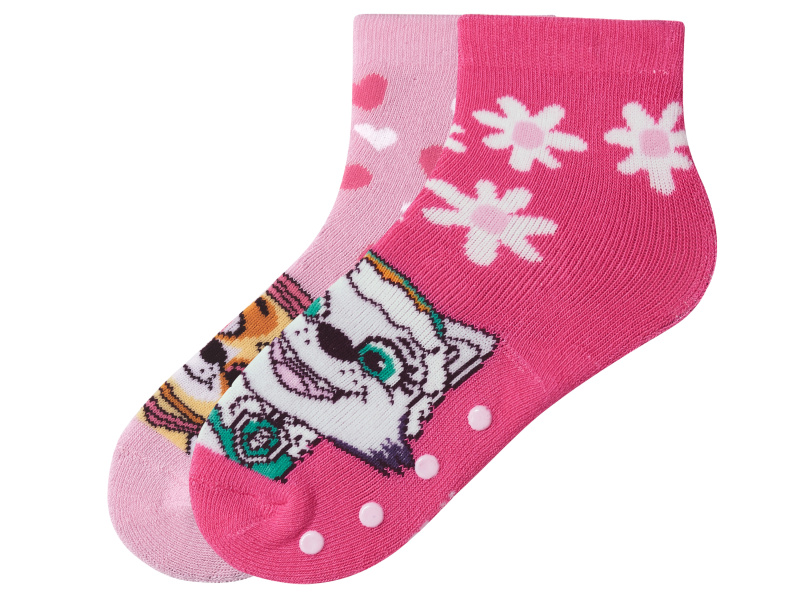 Dívčí termo ponožky, 2 páry (světle růžová / růžová, 19/22)