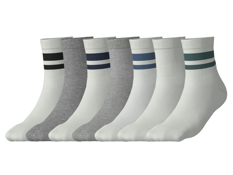 esmara® Chlapecké ponožky, 7 párů (bílá/šedá, 35/38)