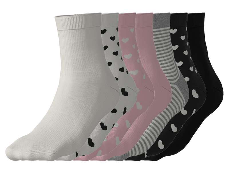 esmara® Dívčí ponožky, 7 párů (růžová/bílá/černá, 31-34)