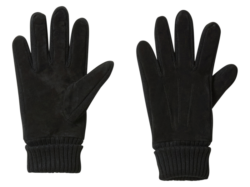 esmara® Pánské kožené rukavice (semišová kůže, 9,5)