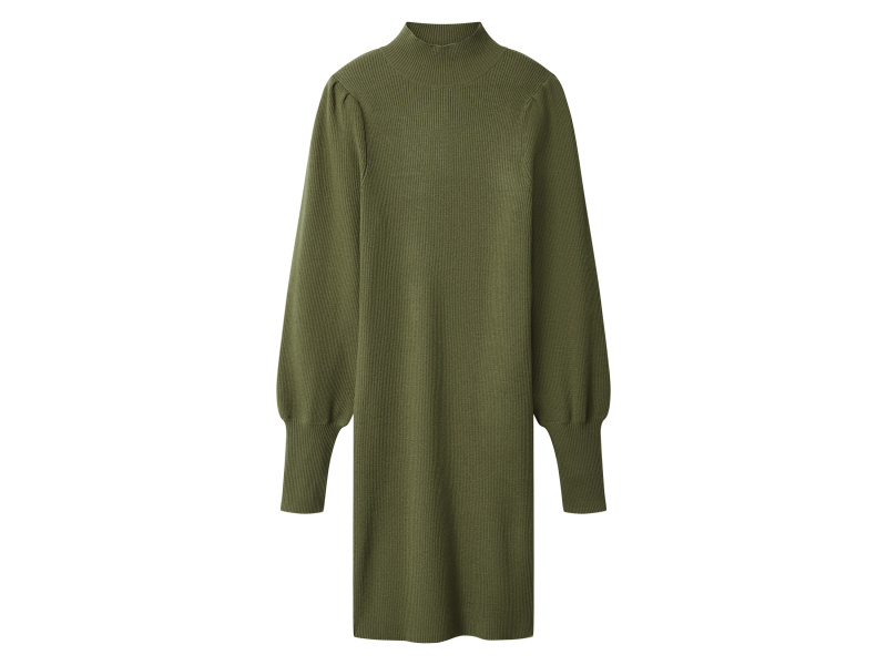 esmara® Dámské úpletové šaty (zelená, S(36/38))