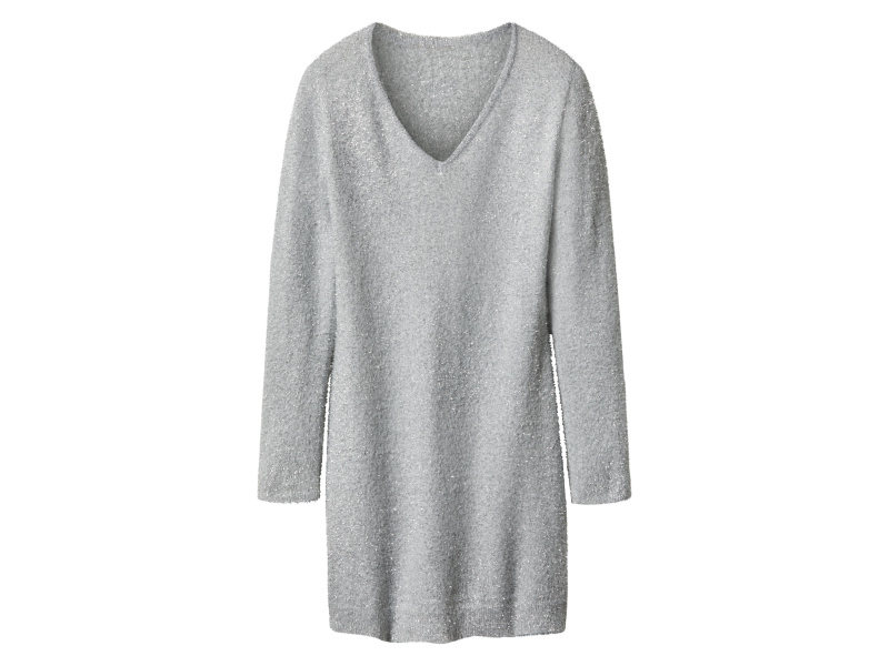 esmara® Dámské úpletové šaty (stříbrná, M(40/42))