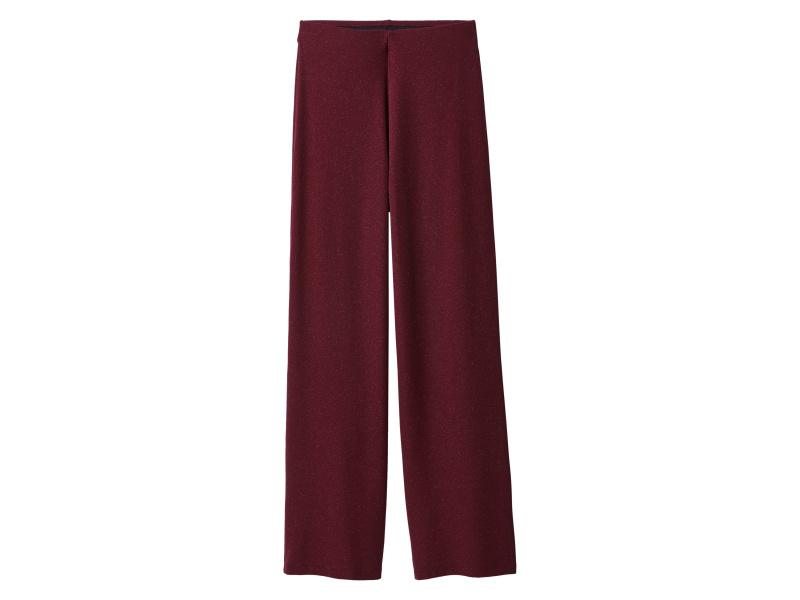 esmara® Dámské kalhoty se širokými nohavicemi (burgundská, L(44/46))