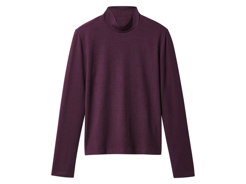 esmara® Dámské triko s dlouhými rukávy (burgundská, S(36/38))