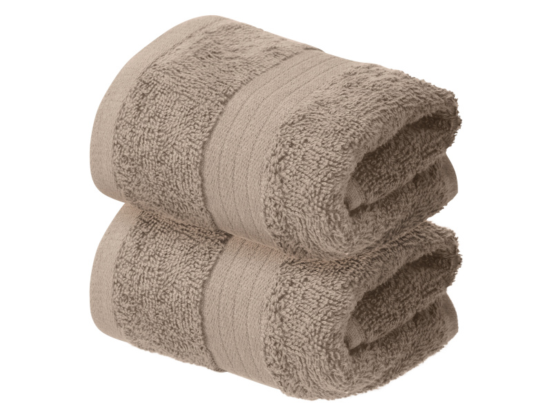 Livarno® Froté ručník pro hosty, 30 x 50 cm, 500 g/m², 2 kusy (béžová)