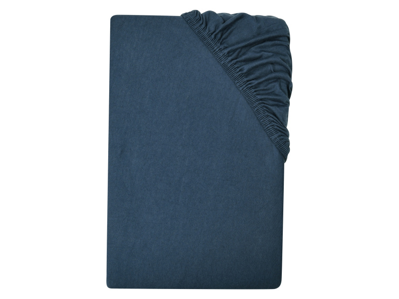 Livarno® Žerzejové napínací prostěradlo, 90-100 x 200 cm (tmavě modrá)