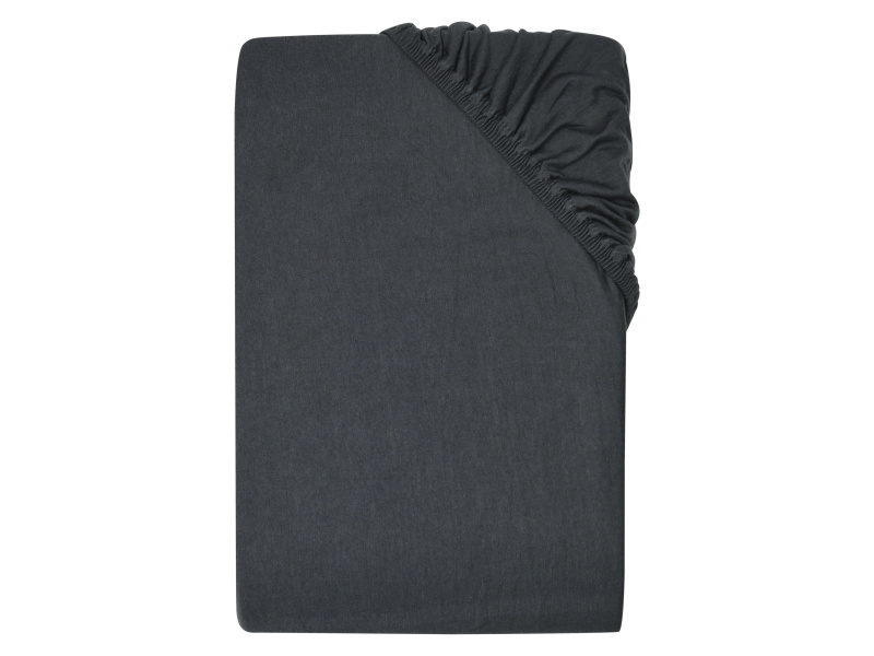Livarno® Žerzejové napínací prostěradlo, 90-100 x 200 cm (tmavě šedá)