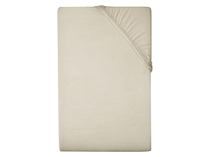 Livarno® Žerzejové napínací prostěradlo, 140-160 x 200 cm (béžová)