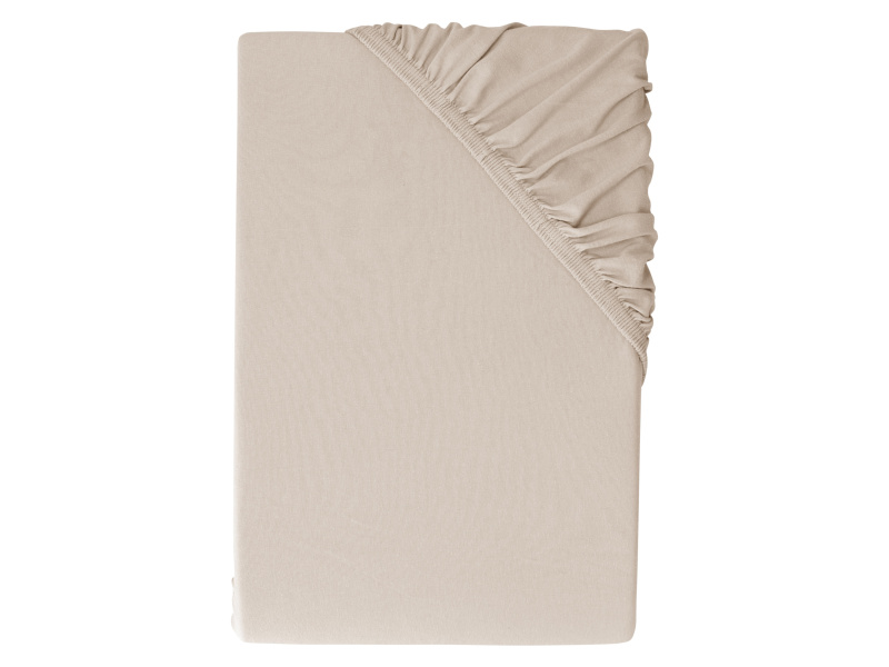 Livarno® Žerzejové napínací prostěradlo, 90-100 x 200 cm (béžová)