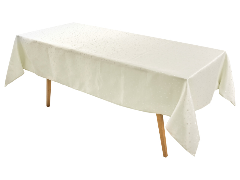 Livarno® Vánoční ubrus, 140 x 240 cm (bílá)