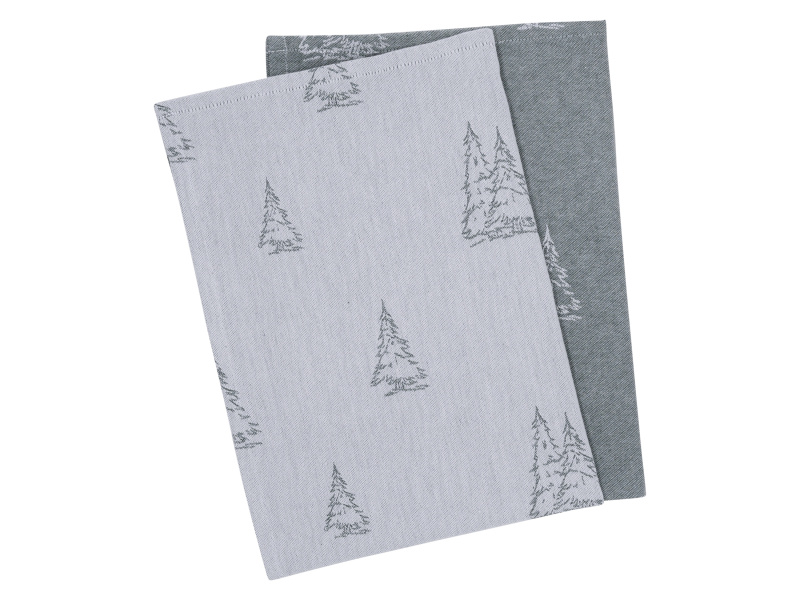 Livarno® Kuchyňské utěrky, 50 x 70 cm, 2 kusy (bílá/olivová)