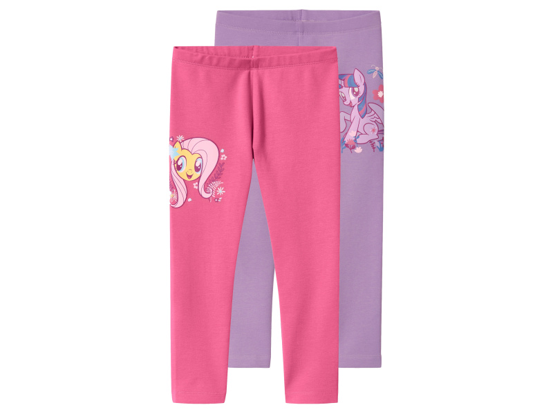 Dívčí termo legíny, 2 kusy (lila fialová / růžová, 110/116)