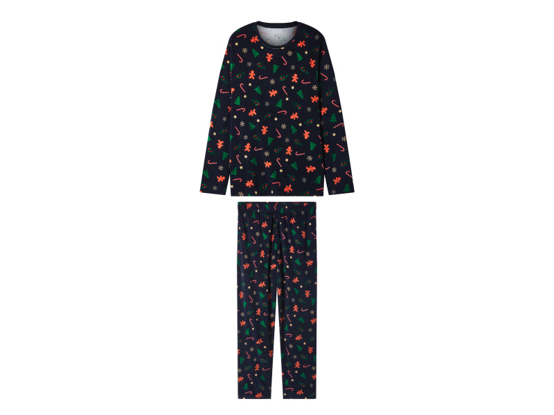 esmara Men Pánské vánoční velurové pyžamo (navy modrá, XL (56/58))