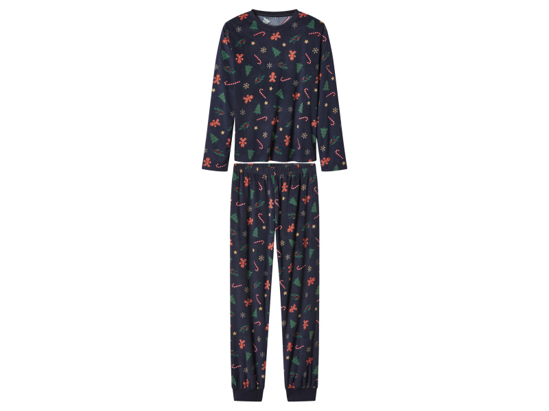 esmara® Chlapecké vánoční velurové pyžamo (navy modrá, 158/164)