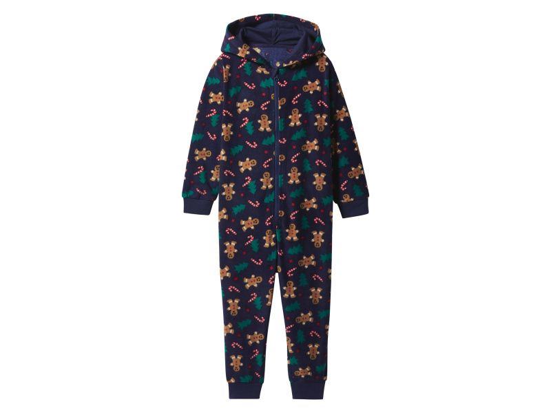 lupilu® Dětský vánoční plyšový overal (navy modrá, 122/128)