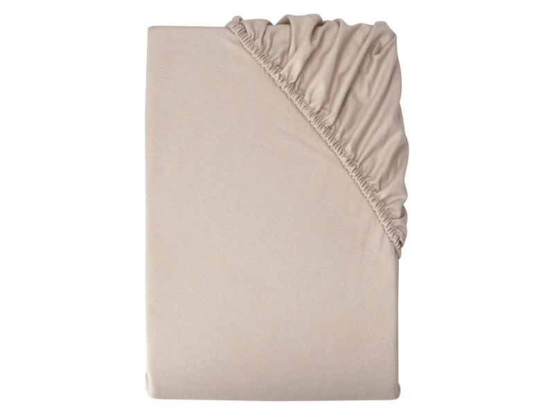 Livarno® Napínací prostěradlo z jemného flanelu, 140-160 x 200 cm (béžová)