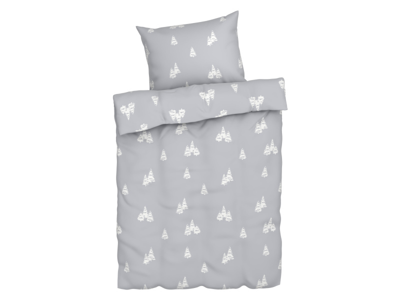 Livarno home Ložní povlečení z jemného flanelu, 140 x 200 cm, 70 x 90 cm (šedá)