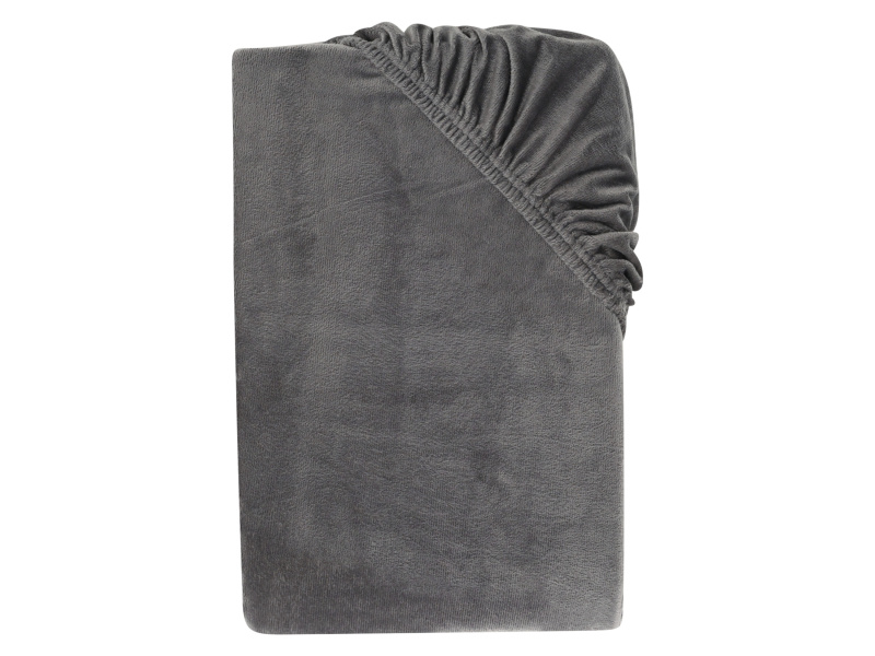 Livarno® Napínací plyšové prostěradlo, 90-100 x 200 cm (šedá)