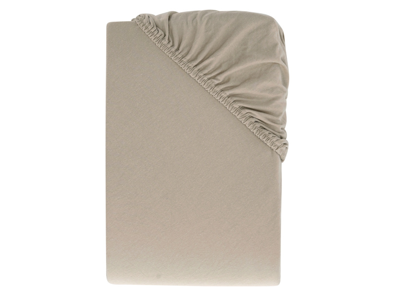 Livarno® Žerzejové napínací prostěradlo, 140-160 x 200 cm (hnědá)