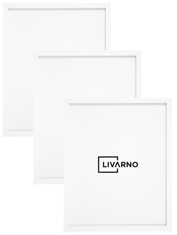 Livarno® Sada fotorámečků, 40 x 50 cm, 3 kusy (3dílný bílý plakátový rám)