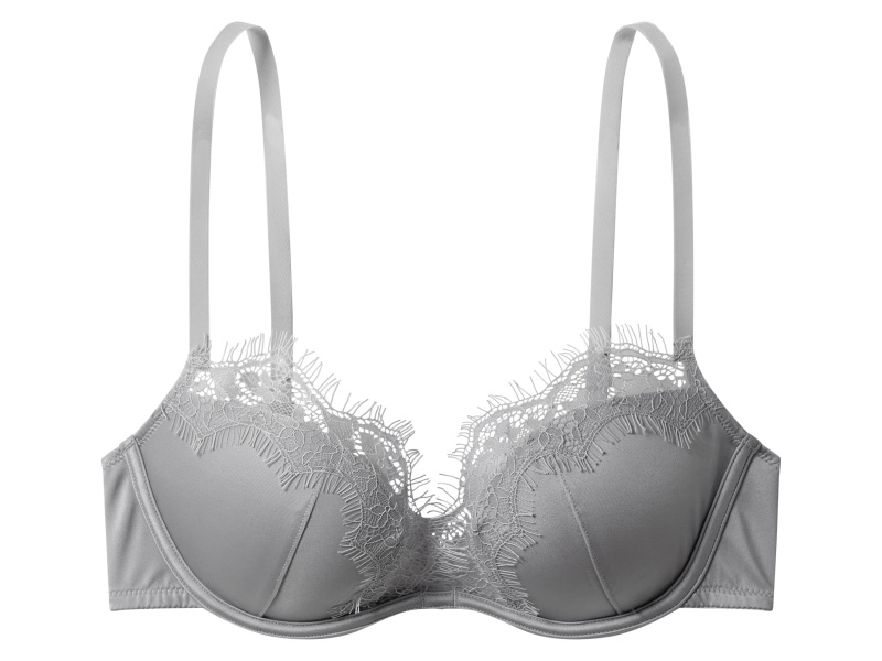 esmara® Dámská podprsenka s krajkou (stříbrná, 85B)