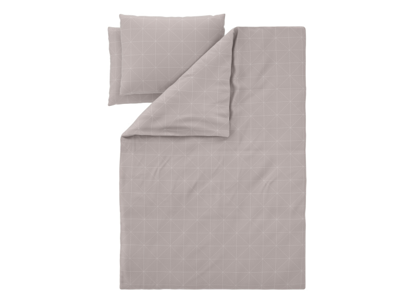 Livarno® Ložní povlečení z mikrovláknitého saténu, 200 x 220 cm, 70 x 90 cm (geometrie/béžová)