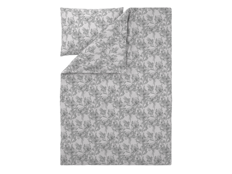Livarno® Ložní povlečení Renforcé, 140 x 200 cm , 70 x 90 cm (černá/bílá)