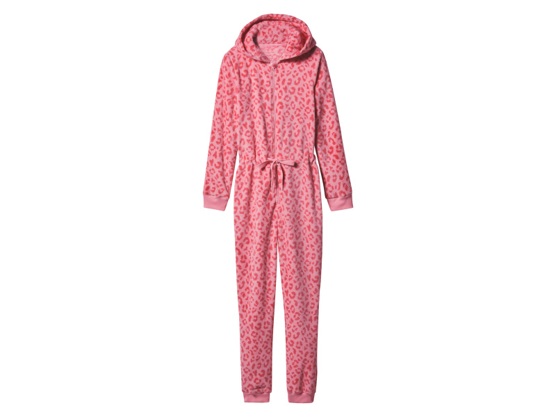 esmara® Dámský plyšový overal (leopardí vzor, Xs(32/34))