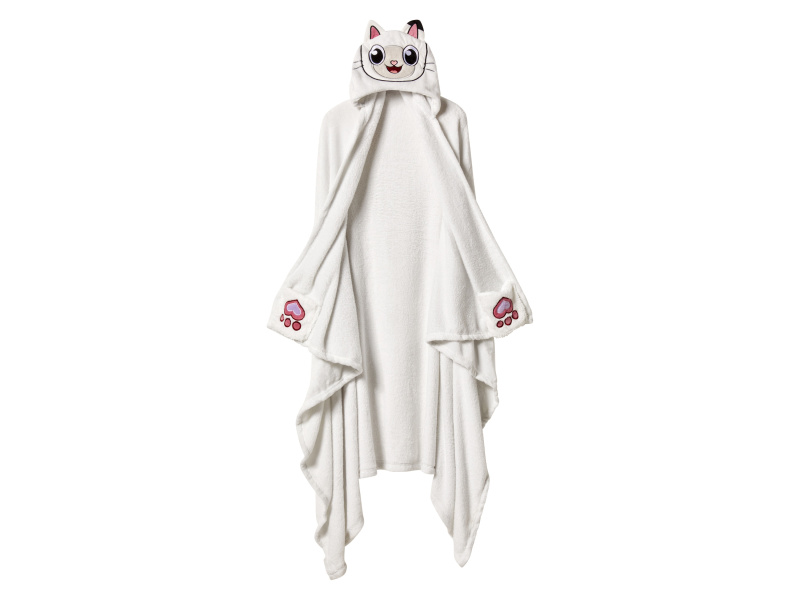 Dětská deka s kapucí, 127 x 152 cm (bílá)