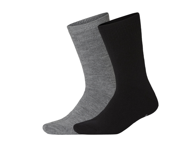 esmara® Pánské termo ponožky, 2 páry (šedá/černá, 43-46)