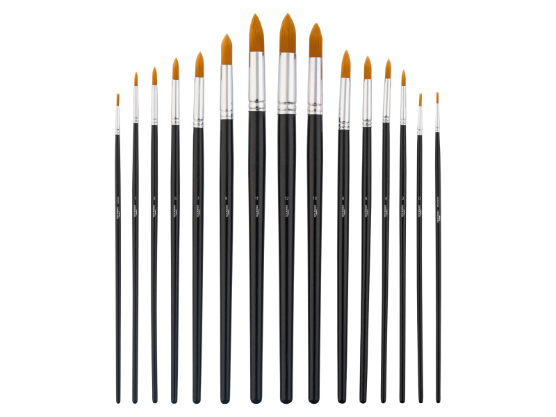 crelando® Sada štětců (kulaté štětce, 15dílná sada)