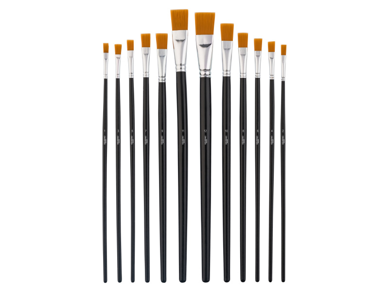 crelando® Sada štětců (ploché štětce, 12dílná sada)