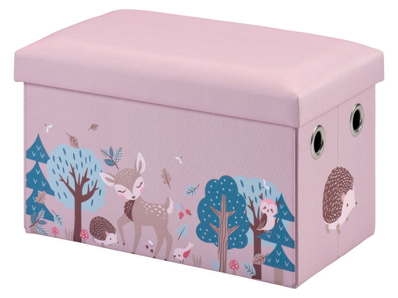 Livarno® Lavice s úložným prostorem, 30 x 50 x 30 cm (světle růžová)