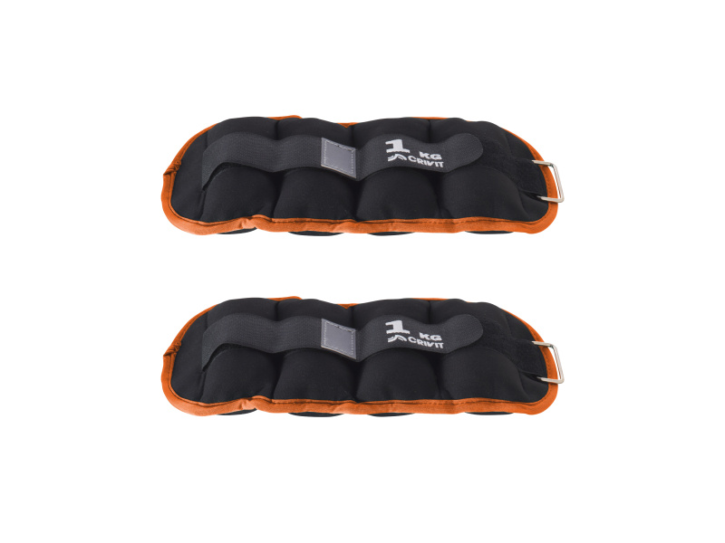 Crivit Sada činek / Zátěžová manžeta / Expandér / Posilovací kolečko (zátěžová manžeta, 2 x 1kg)