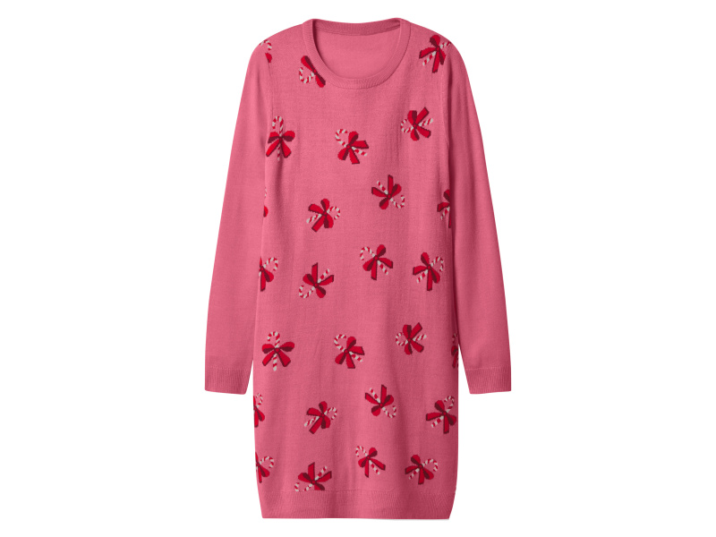 esmara® Dámské vánoční úpletové šaty (růžová, M(40/42))