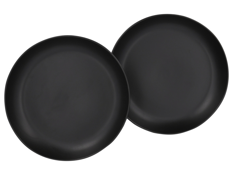 Silvercrest® Sada jídelních / polévkových talířů, 2dílná (sada polévkových talířů/černá)