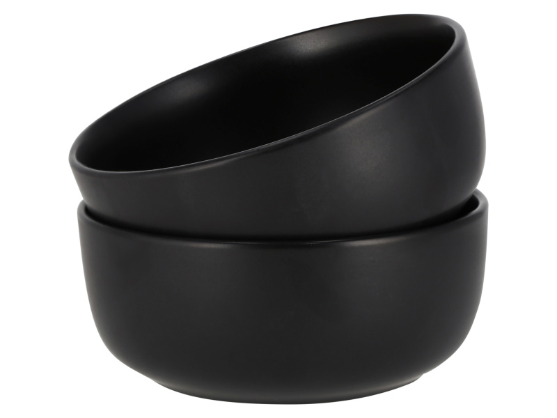 Silvercrest® Sada misek / talířů / šálků, 2dílná (sada misek, černá)
