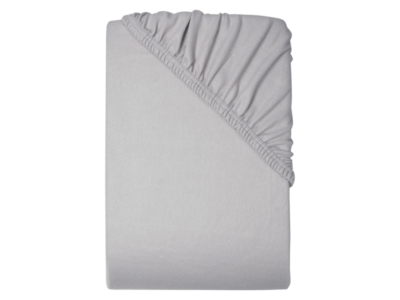 Livarno® Napínací prostěradlo z jemného flanelu, 180-200 x 200 cm (šedá)