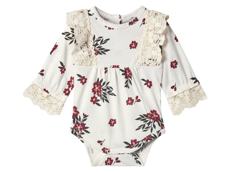 lupilu® Dívčí body s dlouhými rukávy (bílá, 86/92)