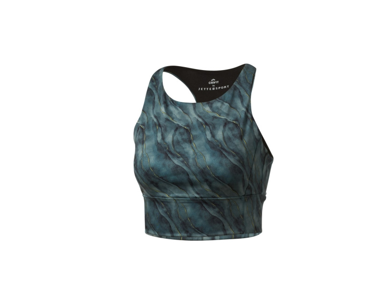 Crivit Dámská sportovní podprsenka, Light Level (vzorovaná/modrá, L(44/46))