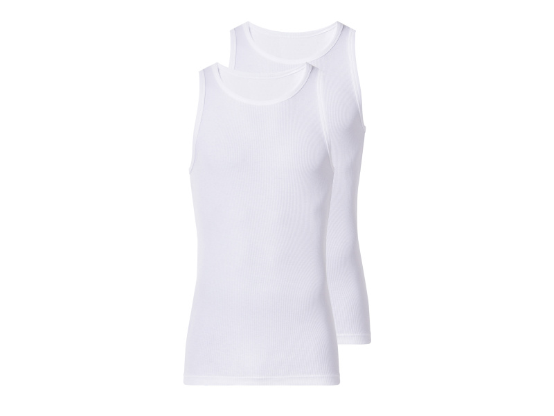 esmara Men Pánský nátělník, 2 kusy (bílá, 8/Xxl)