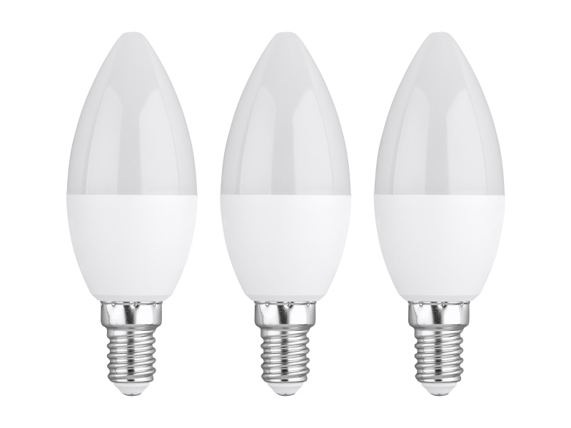 Livarno® LED žárovka, E14/E27 (4,2 W E14 svíčka, 3 kusy)