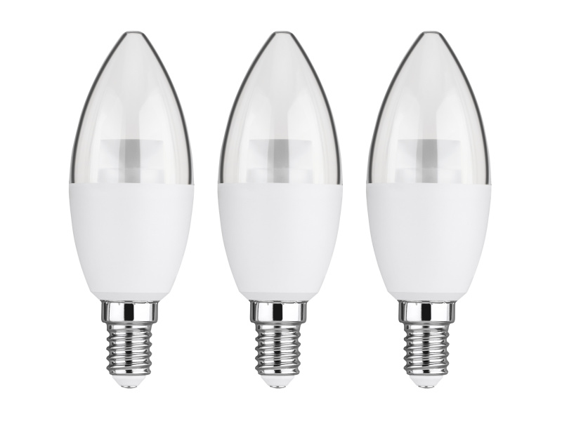 Livarno® LED žárovka, E14/E27 (4,9W svíčka E14, 3 kusy)
