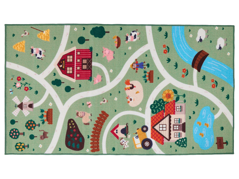 Livarno® Dětský koberec, 75 x 133 cm (farma)